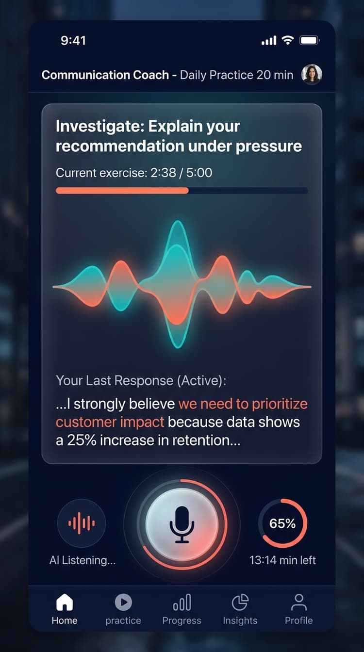 Communication Coach Mobile Voice Interface